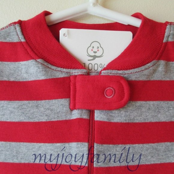 HANNA ANDERSSON Sleeper Red Heather Grey Gray 60 - Picture 4 of 4